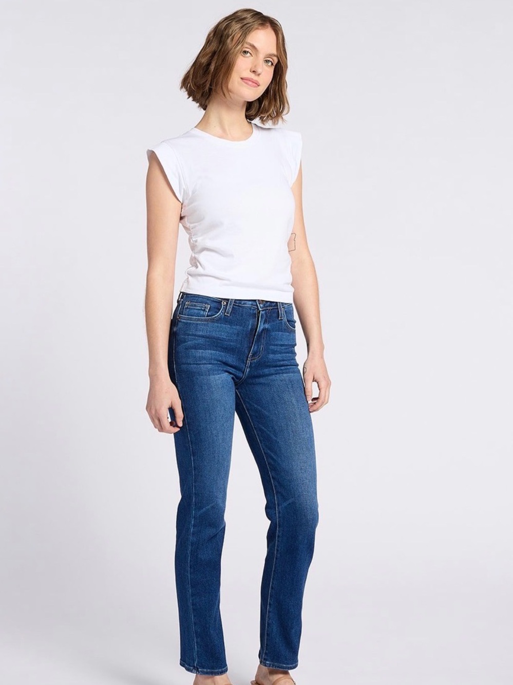 L.T.J. Siena Straight Leg Jeans in Medium Blue Wash